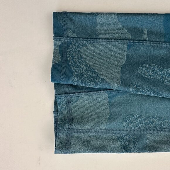 The North Face Luxe Motivation Leggings Aqua Blue Camo Jacquard Print Size XSmal - Picture 9 of 9